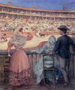 Corrida, Vue D'une Loge by Gustave Colin