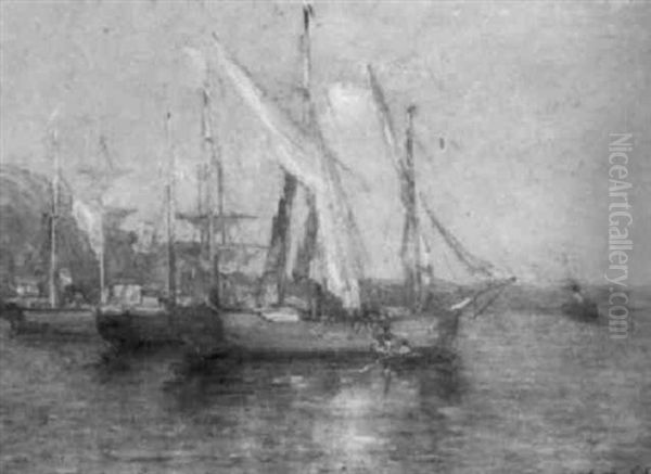 Segelschiffe Vor Der Spanischen Kuste Vor Anker - view 1