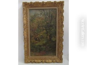 Lapins Dans Le Verger by Paul-Alfred Colin