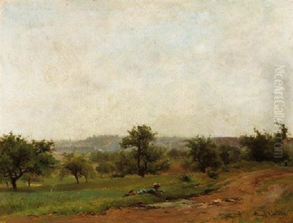 Landschaft Mit Einem Jungen In Der Wiese - view 1