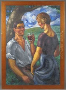 Couple Sous Un Arbre by Paul-Emile Colin