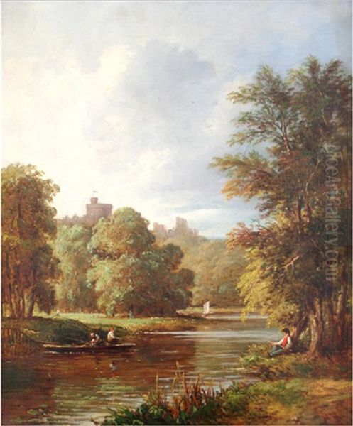 On The Thames: View Of Windsor Castle; View Of Hampton Court (2 Works) - view 1