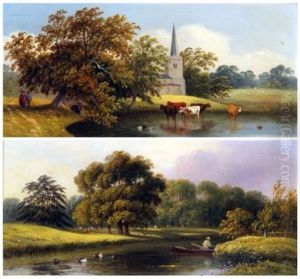 East Anglian River Landscapes (pair)