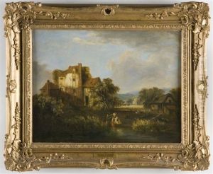 Ruins With Woman by Samuel David Colkett