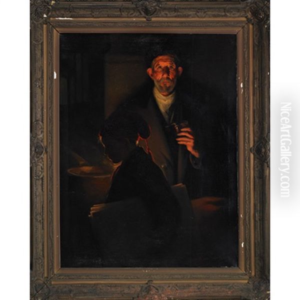 The Young Newsboy In The Glow Of Early Dawn - view 1