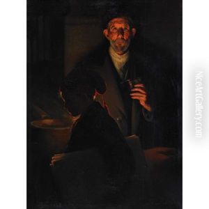 The Young Newsboy In The Glow Of Early Dawn The Young Newsboy In The Glow Of Early Dawn