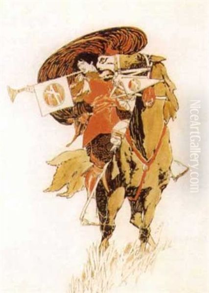 Herald On Horseback - view 1
