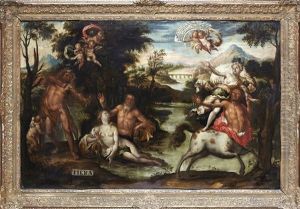 Hercules Skjuter Kentauren Nessus Da Han Forsoker Rymma Med Deianira