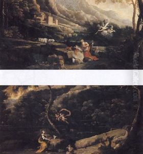 Paysage De Montagne Avec Saint Jerome by Francisco Collantes