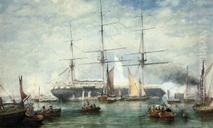 An Emigrant Ship Preparing To Depart by Henry Andrews