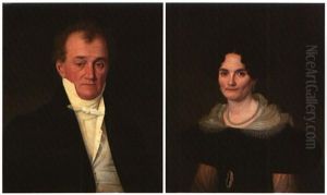 Dr. Yves Julien Joseph Lemonnier (+ Marie Charlotte Aimee Bouchet Saint Martin Lemonnier; Pair) by Louis Antoine Collas