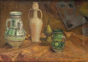 Nature Morte Aux Poteries Orientales by Michel Auguste Colle