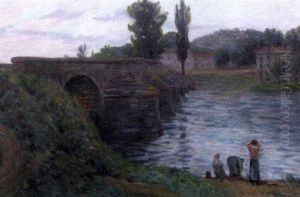 Les Lavandieres Au Bord De La Riviere