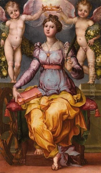 Die Heilige Katharina Von Alexandrien Von Zwei Engeln Gekront - view 1