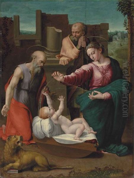 The Holy Family With Saint Jerome - view 1