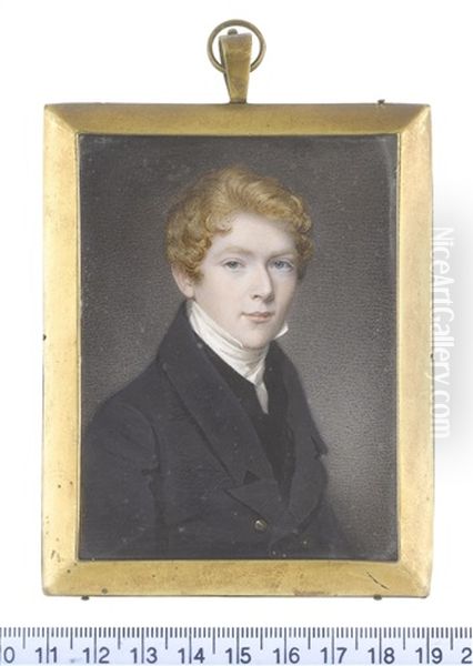 Portrait Miniatures Of John Abraham Francis Hawkins (1804-1879) And His Sister, Henrietta Alicia Aldersey... (pair) - view 1
