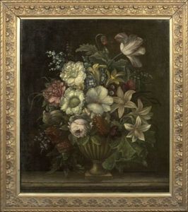 Still Life With Bouquet Of Flowers In A Vase
