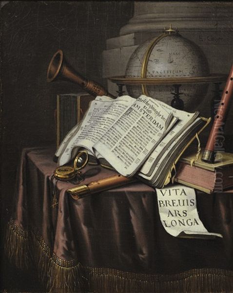 Nature Morte Aux Globes, Boussole Et Instruments De Musique - view 1