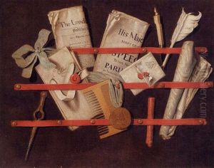 A Trompe L'oeil Of A Letter Rack