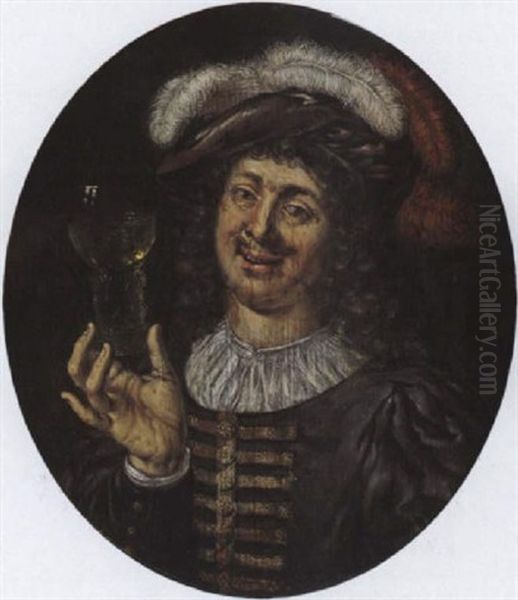 A Laughing Man, Holding A Roemer - view 1