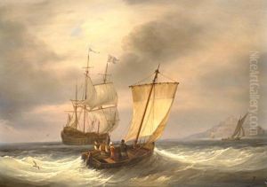 Off Mont St. Michel. by James Andrews