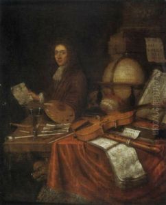 A Self Portrait Of The Artist With A Vanitas Still Life