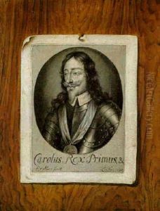 Trompe L'oeil Still Life Of A Print Of Charles I by Edward Collier