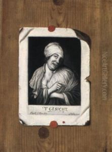 Trompe L'oeil Of A Print Showing An Allegory Of Sight by Edward Collier