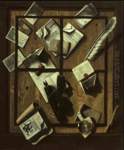 Trompe-l'oeil-stilleben by Edward Collier