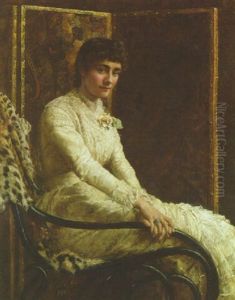 The Artist's Wife, Marian Huxley, In Her Wedding Dress by Collier, John
