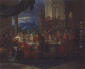 Le Repas De Cleopatre by Hyacinthe Collin de Vermont