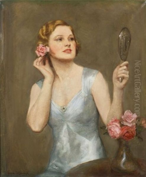 Woman With A Mirror - view 1
