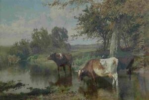 Cattle Watering by Charles Collins II