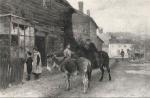 An Irish Village Street by Charles Collins II