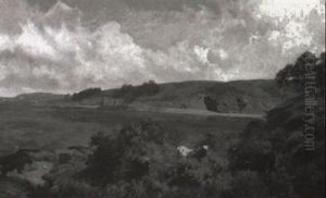 Cattle On The South Downs by Charles Collins II