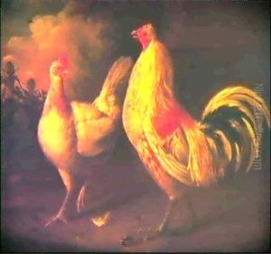 Poultry In A Landscape by Charles Collins