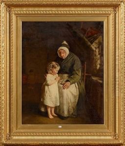 Fillette Faisant Sa Priere Avant Le Couche by Hugh Collins