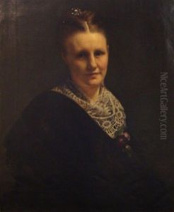 Portrait Of A Woman In Period Dress by Hugh Collins