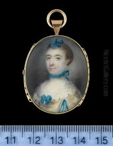 A Lady, Wearing Cream Dress by Samuel Collins