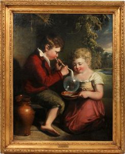 Children Blowing Bubbles by William Collins