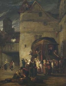 Nachtliche Abschiedsszene Vor Einer Reisekutsche by William Collins