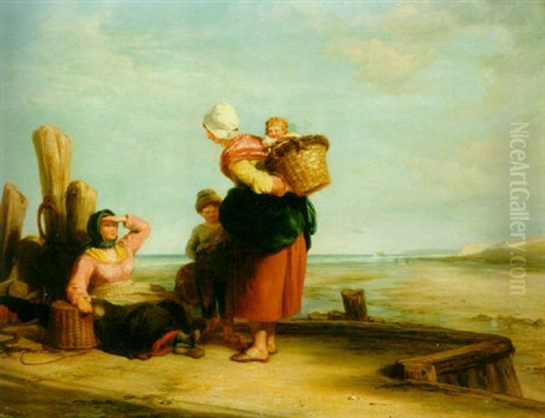 The Mussel Gatherers, The Coast Of France - view 1