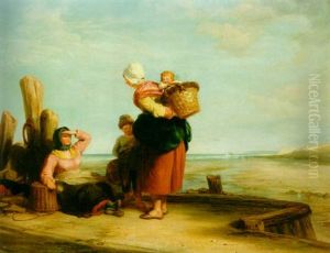 The Mussel Gatherers, The Coast Of France by William Collins