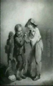 Children Playing With Eggs by William Collins