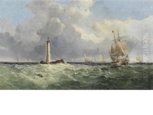 Shipping Off The Eddystone Lighthouse