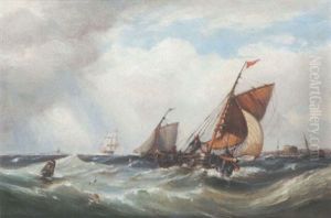 Small Traders In A Swell Off Calshot Castle
