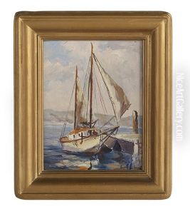 "boat At Dock" "high Seas" by George Sumner Colman