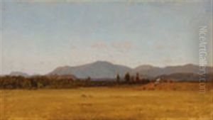 A Summer Landscape - Perhaps Hudson River Valley Or New Hampshire by Samuel Colman