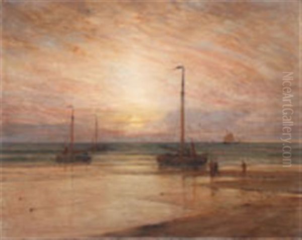 The Coast Of Holland At Sunset - view 1