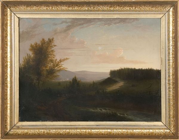 Travellers By A Mountain Stream - view 1